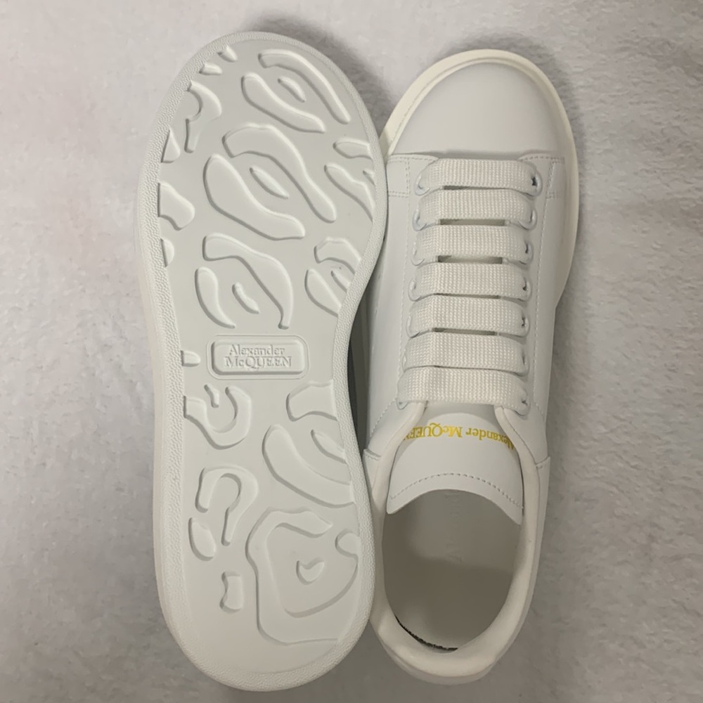 White Sneakers with Gold Detail - Picture 2 of 4